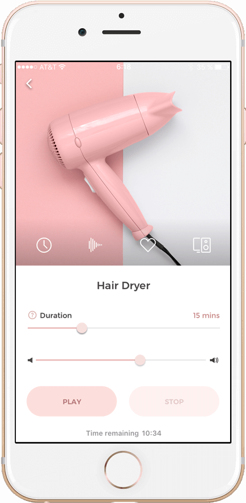 Sleeptot app interface screen one