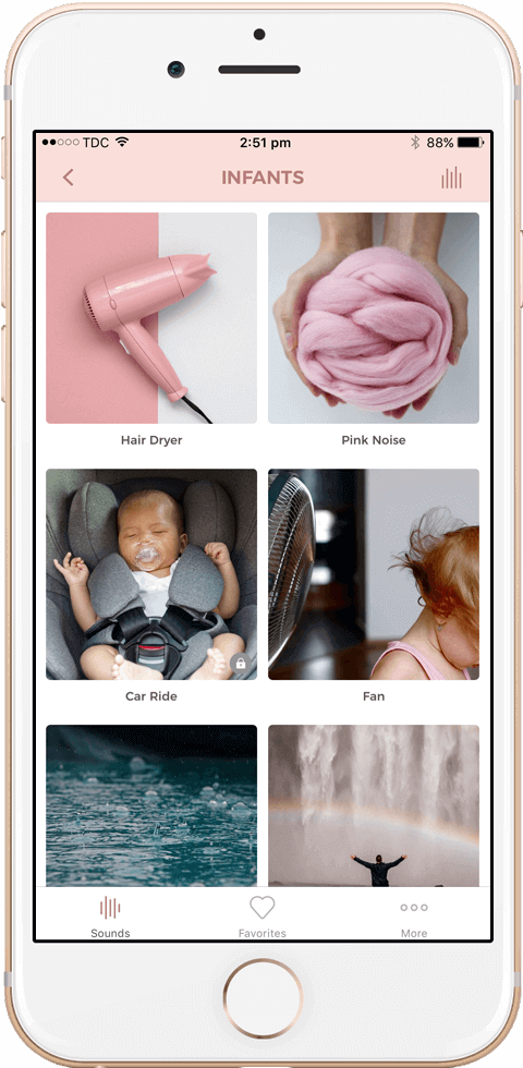 Sleeptot app interface screen two